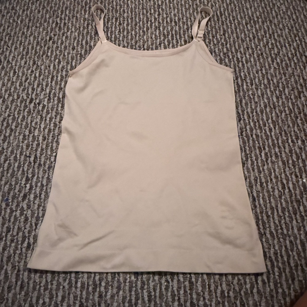 Shapermint Compression Tank Top Women Size XL Beige Slimming Adjustable Straps